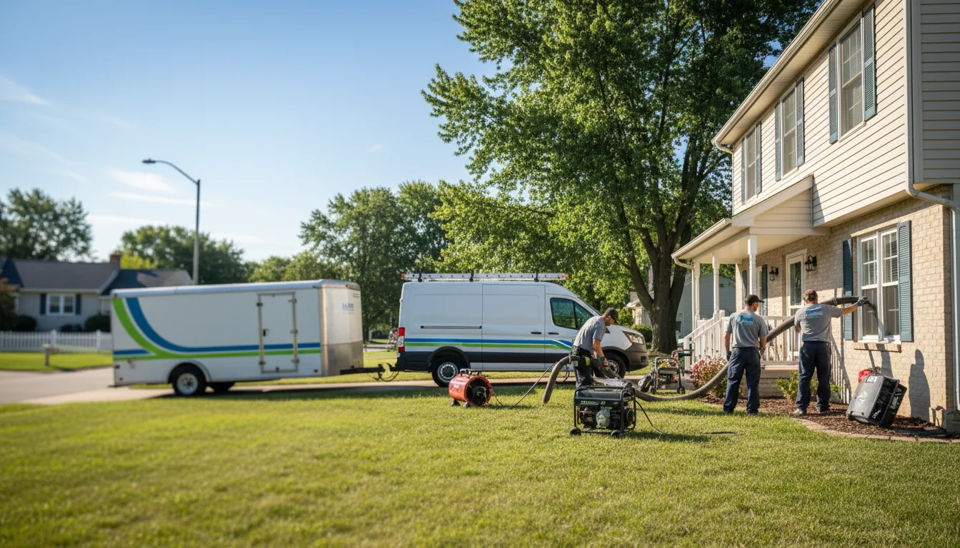 Flooded Basement Restoration And Cleanup With Repair in Morton, IL near me